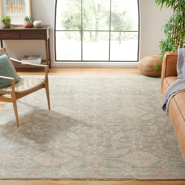 Izmir 9 ft. x 12 ft. Light Blue/Gray Oriental Area Rug