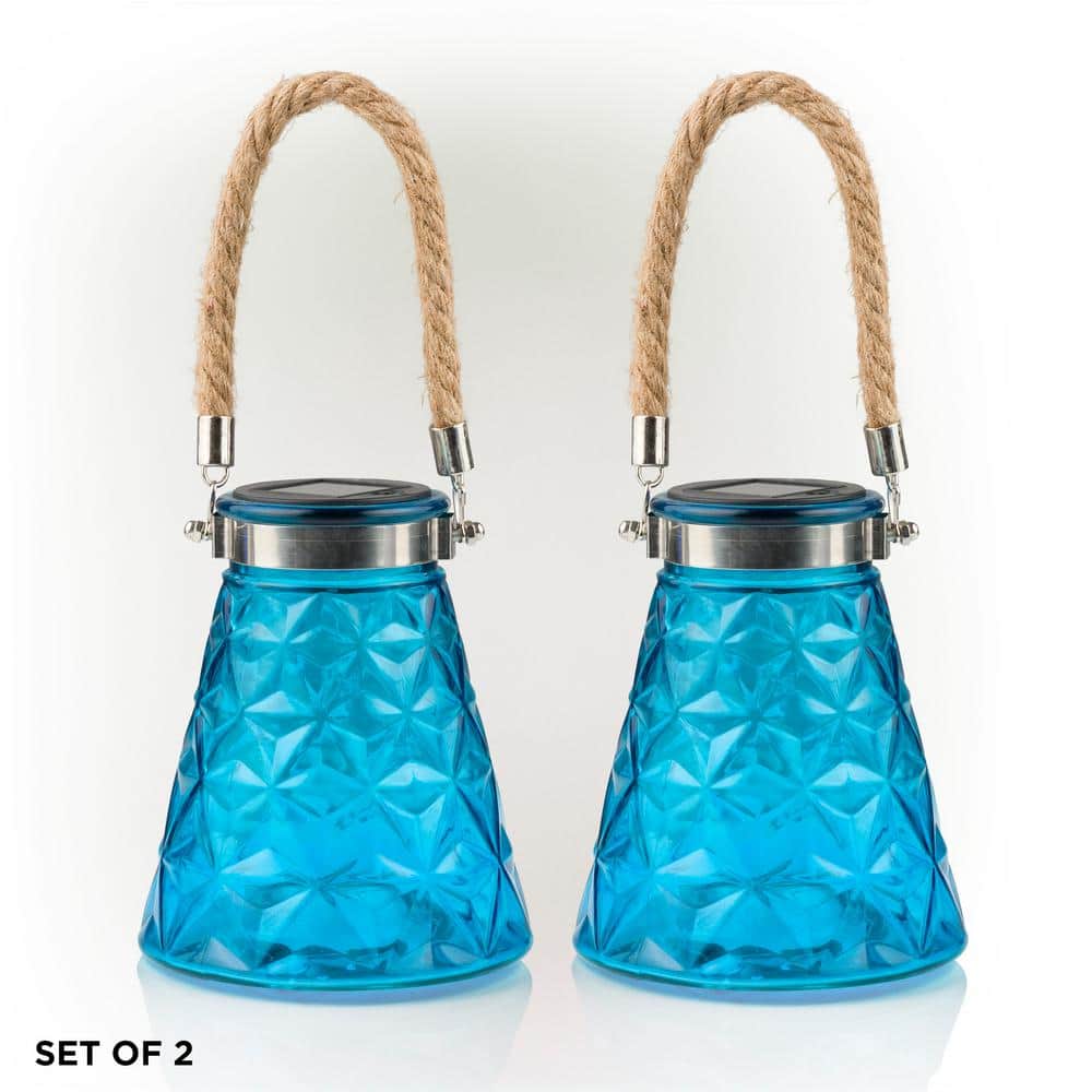 7 in. Tall Solar Blue LED Wasp Trap, Set of 2