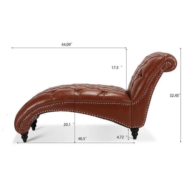 Faux cheap leather chaise