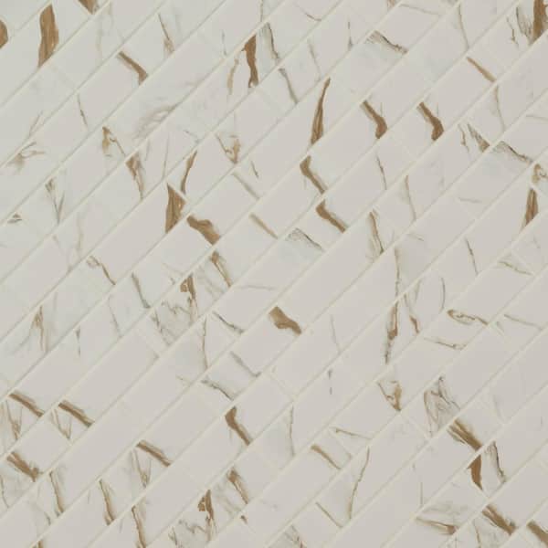 MSI Take Home Tile Sample-Calacatta Gold Subway 4 in. x 4 in