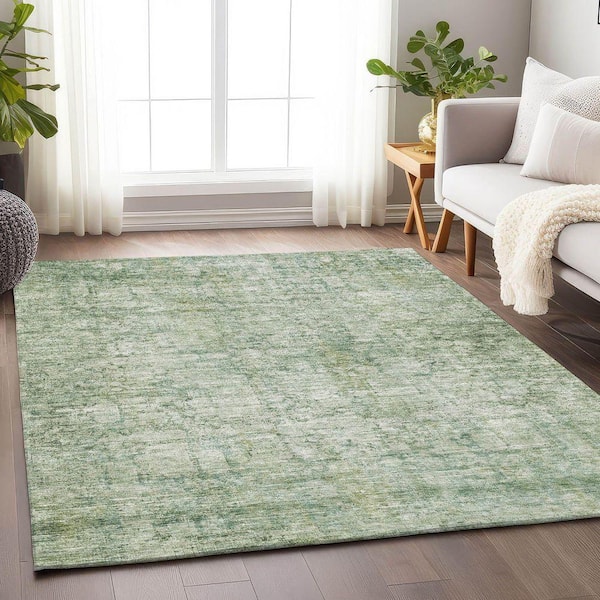 Chantille Machine Washable Indoor/Outdoor Abstract ACN1764 Aloe 5 ft. x 7 ft. 6 in. Area Rug