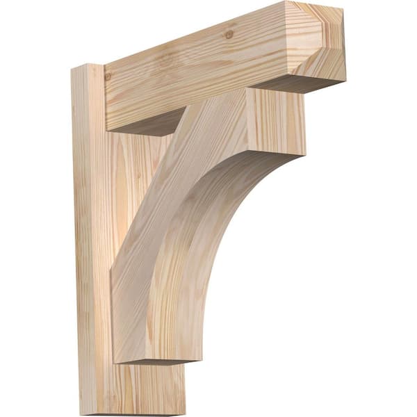 Ekena Millwork 6 in. x 18 in. x 18 in. Douglas Fir Westlake Craftsman Smooth Outlooker