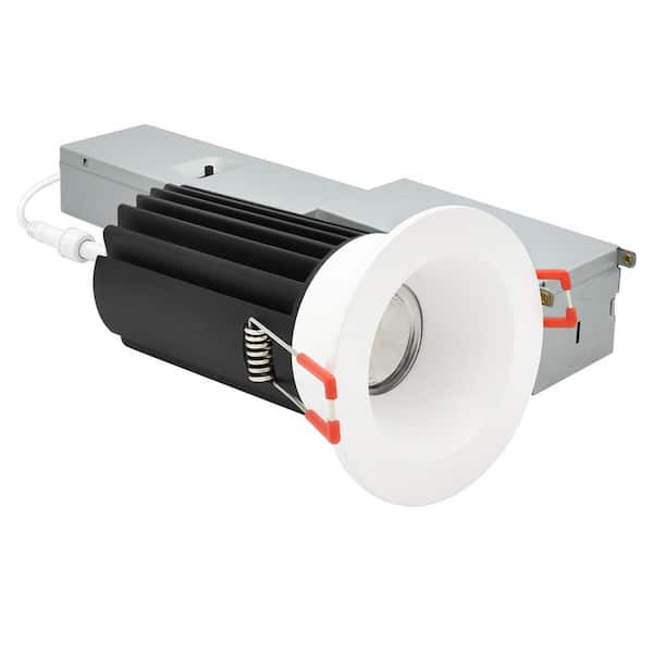 2 in. Integrated LED Regressed Recessed Light  w/Round White Trim 5CCT, CRI90, Dimmable 14/20-Watt 60°, 1200/1700 Lumens
