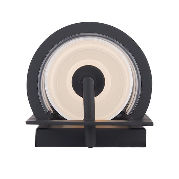 Bel Air Lighting Zephyr 11 in. 1-Light Black Cylinder