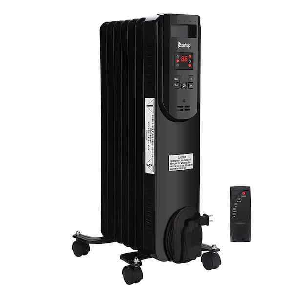 Karl home 1500-Watt Electric Oil-Filled Radiant Space Heater with Wheels