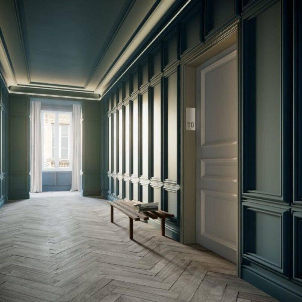 Primed White High Impact Polystyrene Baseboard Moulding Set