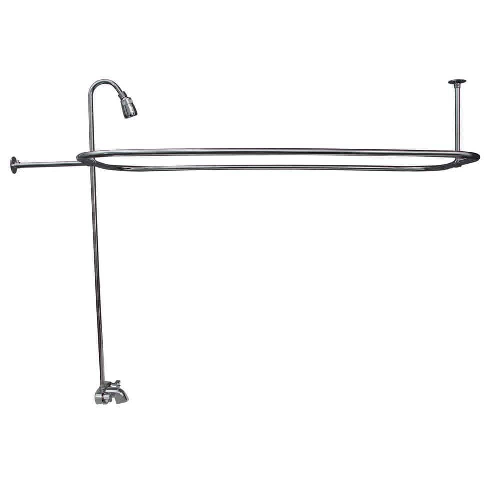 Pegasus 2-Handle Claw Foot Tub Faucet with Riser 48 in. Rectangular ...