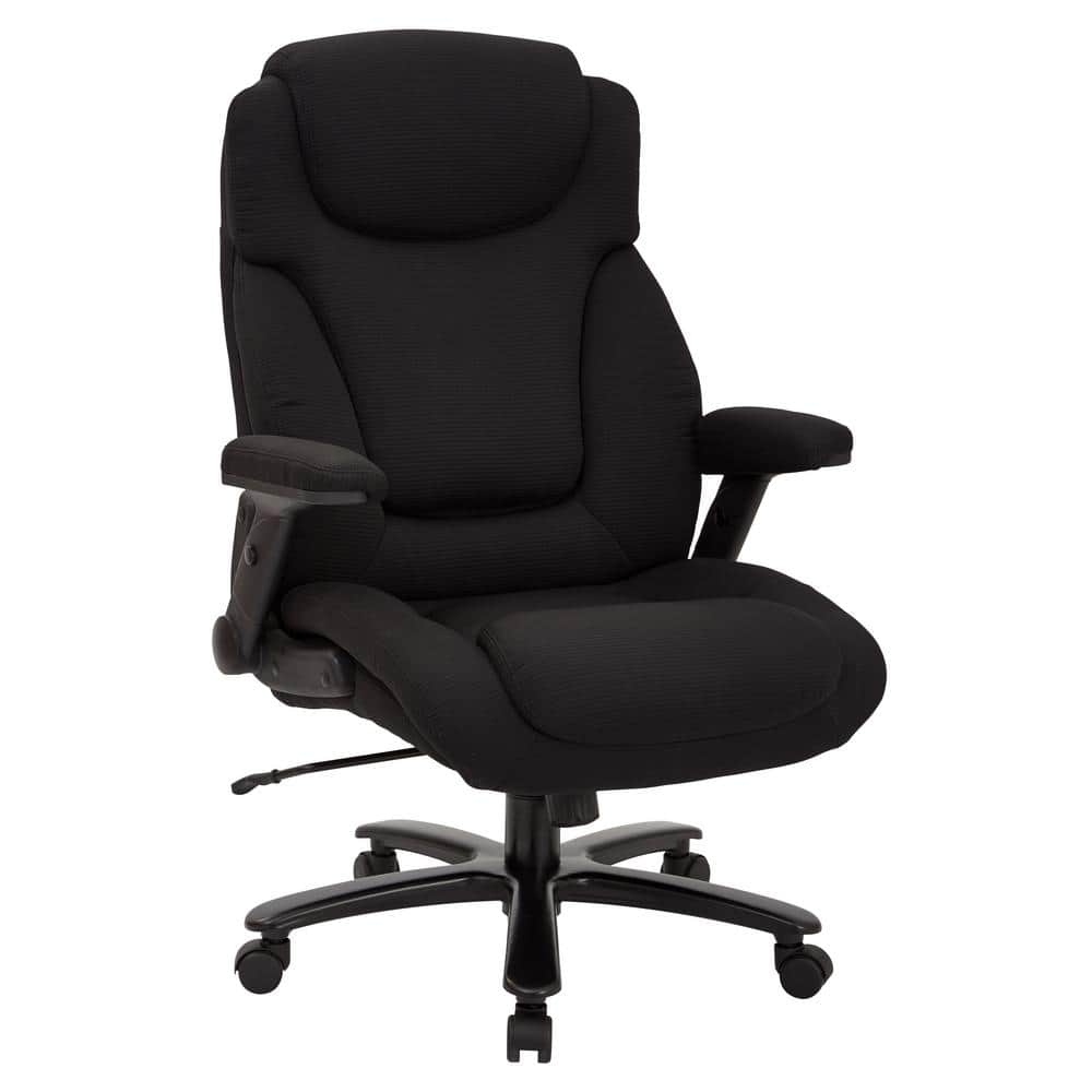 Big and Tall Black Fabric Executive Office Chair