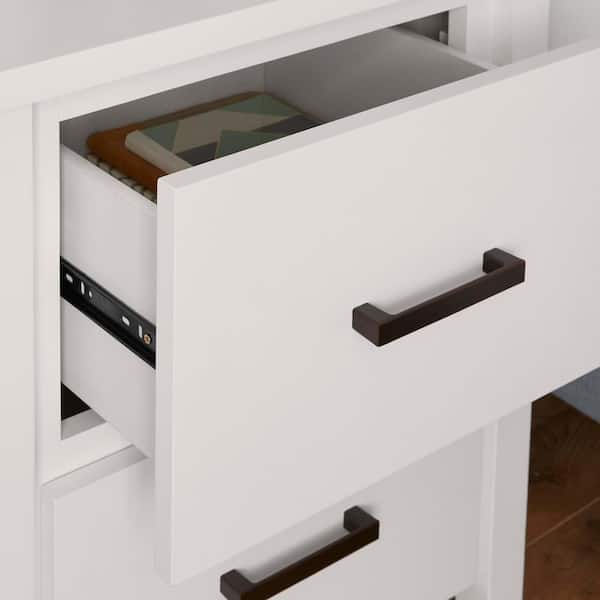 StyleWell Stafford White 2-Drawer Nightstand (26 in. H x 22 in. W x 17 in. D)