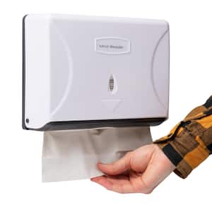 Multifold Paper Towel Dispenser, Paper Towel Holder, Restroom, Wall Mount, White