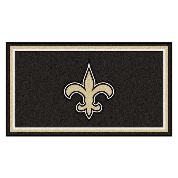 FANMATS NFL - New Orleans Saints 3 ft. x 5 ft. Ultra Plush Area Rug