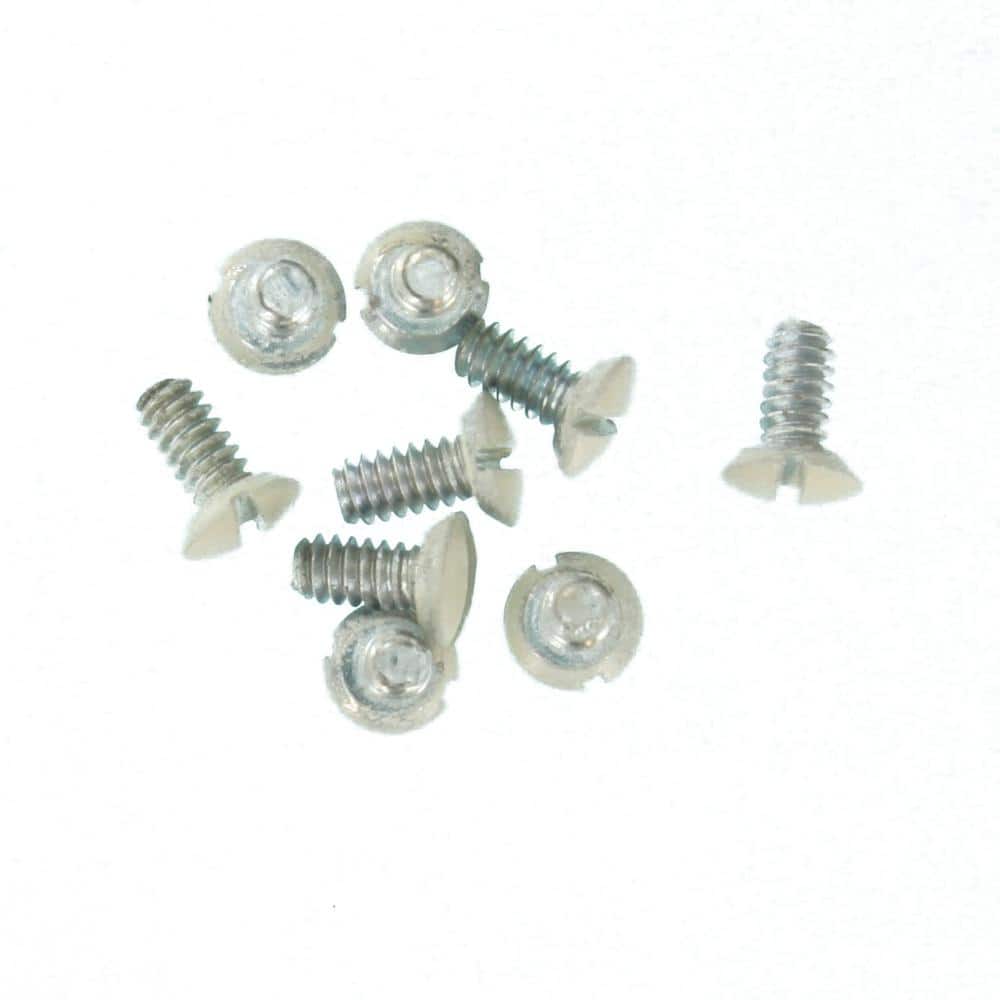 Light Almond Stainless Steel Wallplate Screws, 100 Pieces