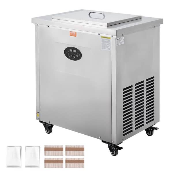 Commercial Popsicle Machine 1250 Watt Ice Pop Machine 40 Pcs Set Stainless Steel Ice Lolly Making Machine, Silver