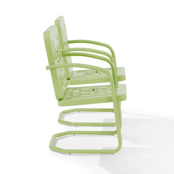 CROSLEY FURNITURE Azalea Key Lime Metal Outdoor Lounge Chair Set