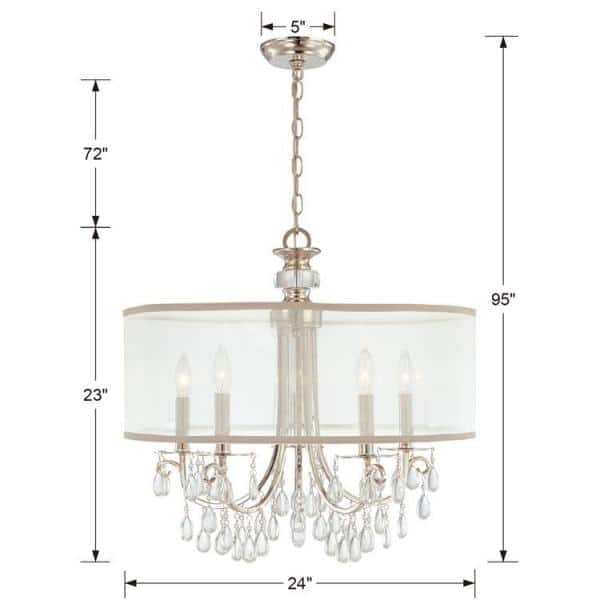 crystorama hampton 5 light chandelier