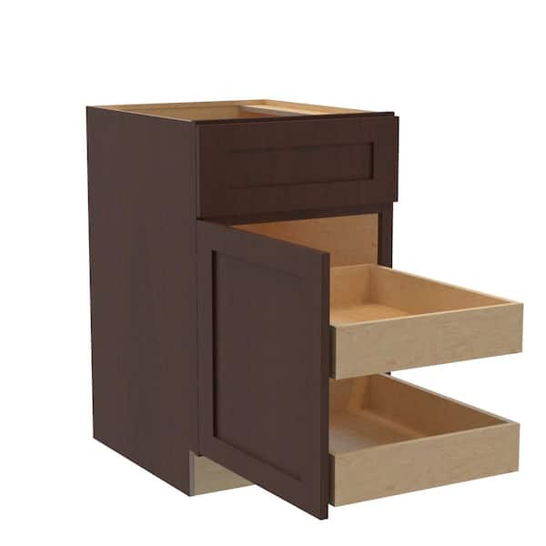 Home Decorators Collection Newport 21 in. W x 24 in. D x 34.5 in. H Assembled Plywood Base Kitchen Cabinet in Manganite with 2ROT Soft Close LH