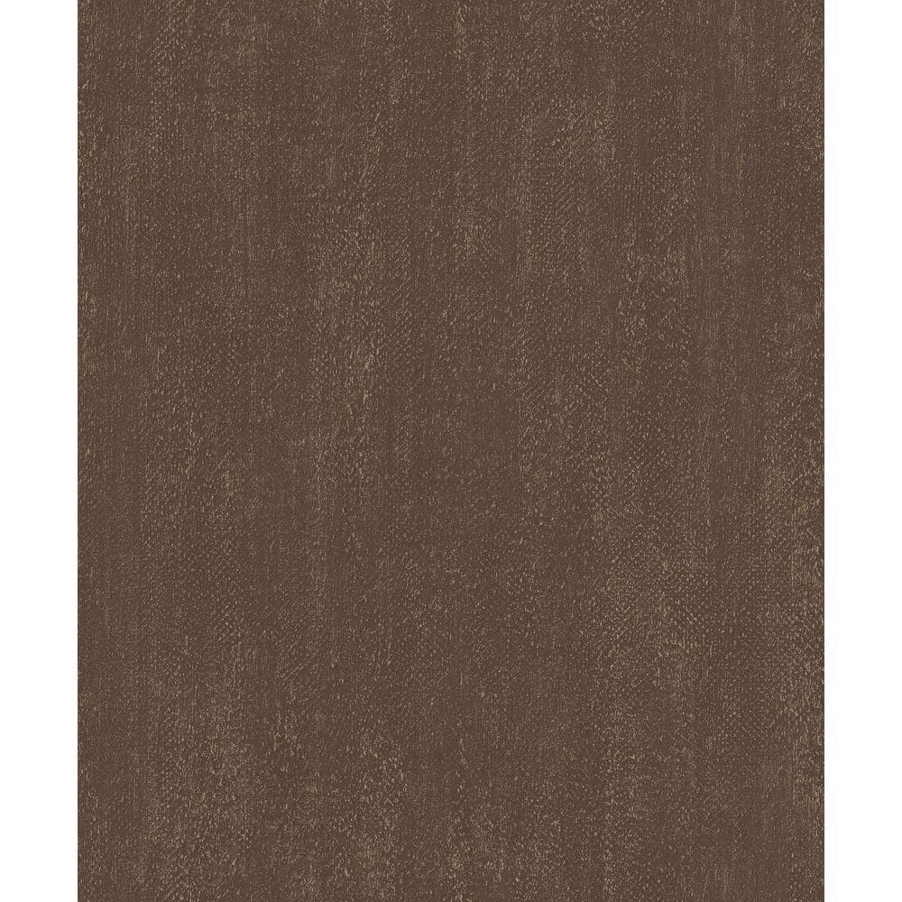 Ambiance Brown Textured Plain Vinyl Non-Pasted Matte Wallpaper (Covers 57.7