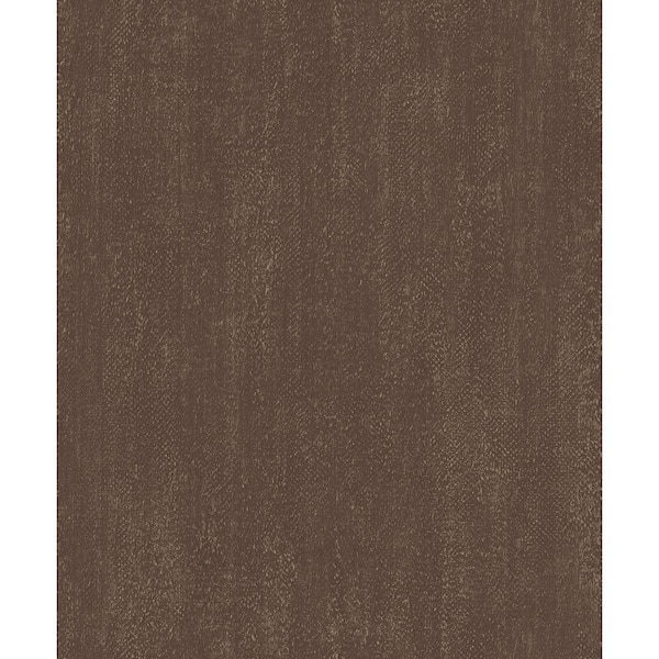 Unbranded Ambiance Brown Textured Plain Vinyl Non-Pasted Matte Wallpaper (Covers 57.75 sq.ft.)