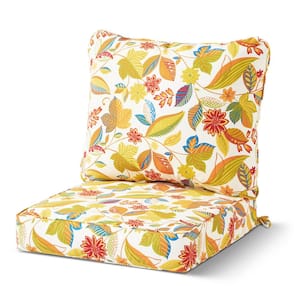 24 in. x 24 in. 2-Piece Deep Seating Outdoor Lounge Chair Cushion Set in Esprit Floral