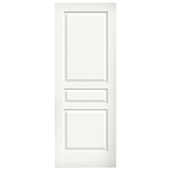 JELD-WEN 28 in. x 80 in. Avalon White Painted Textured Hollow Core Molded Composite MDF Interior Door Slab
