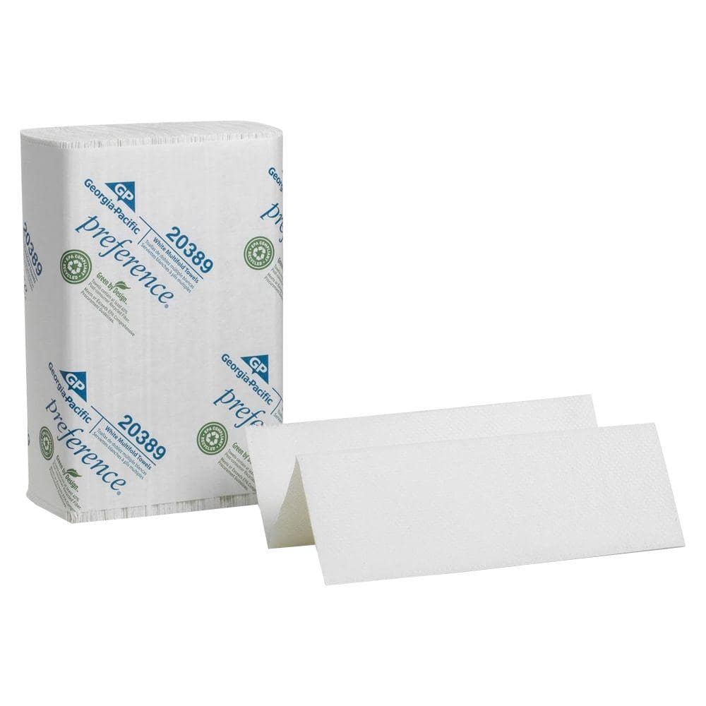 Georgia-Pacific Preference White Multi-Fold Paper Towels 1-Ply (4000 per Carton) -  Pacific Blue Select, 20389