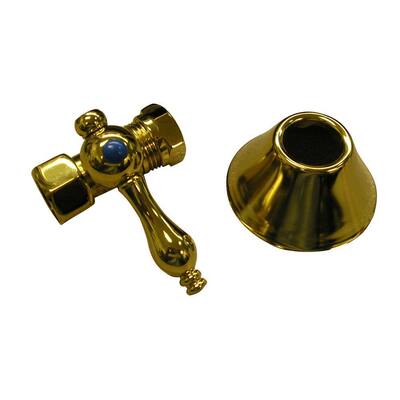 Jaclo 586X-71-PB O.D 1/2 Ips x 3/8 Compression Valve Kit with 12 Supply Tube Polished Brass 