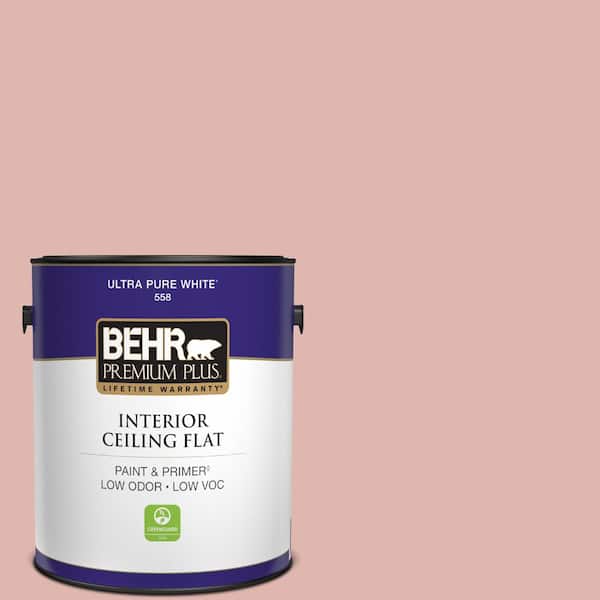 BEHR PREMIUM PLUS 1 gal. #S160-2 Pink Quartz Ceiling Flat Interior Paint