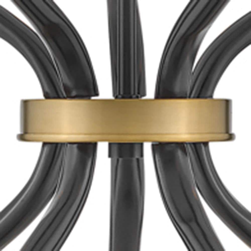 Axton Black and Brass 10-Light Sputnik Chandelier