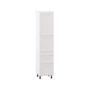Littleton Painted 18 in. W x 84.5 in. H x 24 in. D in Gray Shaker Assembled Pantry Kitchen Cabinet with Inner Drawers