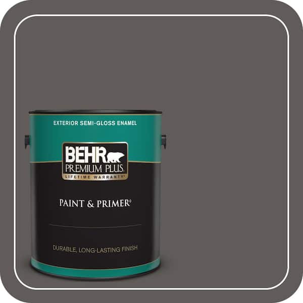 BEHR PREMIUM PLUS 1 gal. #PPU18-19 Intellectual Semi-Gloss Enamel Exterior Paint & Primer