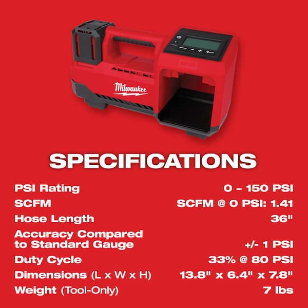 Milwaukee 18 discount volt air compressor