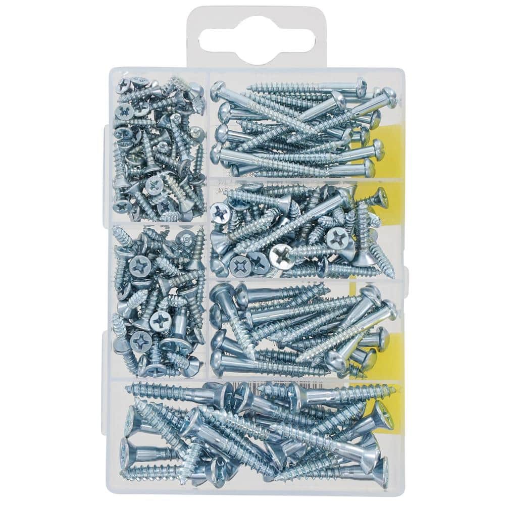 Hillman 199-Piece Phillips and Slotted Wood Screw Assortment Kit