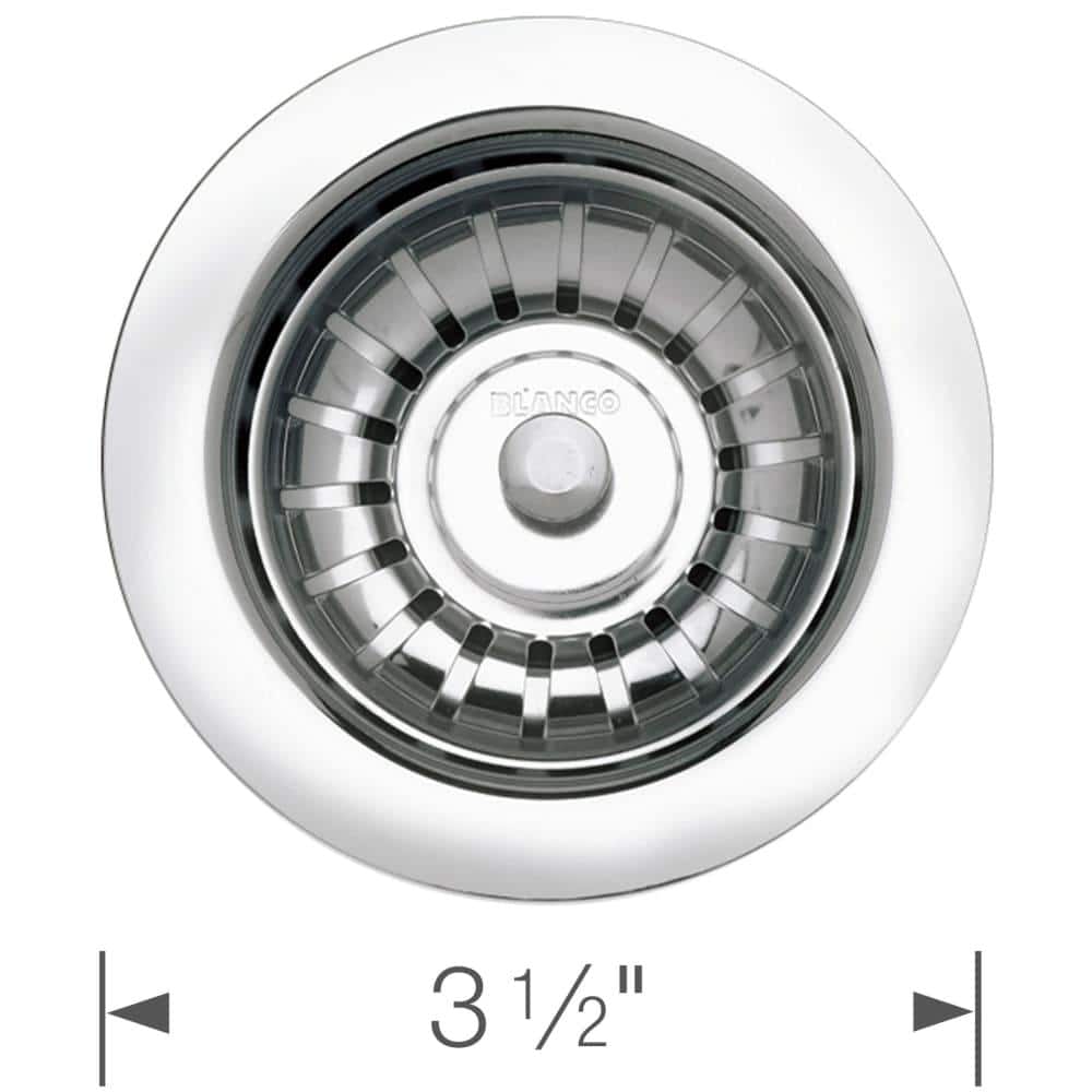 White Plastic Kitchen Sink Basket Strainer with Lock Mount
