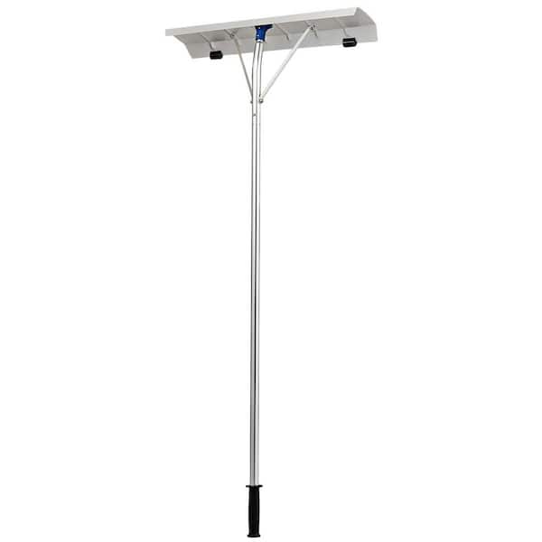 Alpulon 240 in. Outdoor Extendable Aluminum Sturdy Lightweight Roof Snow Rake with Anti-Skid Handle
