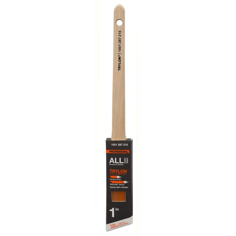 Premium 1 in. Polyester Trylon Thin Angled Sash Paint Brush HD 3610 N - The  Home Depot