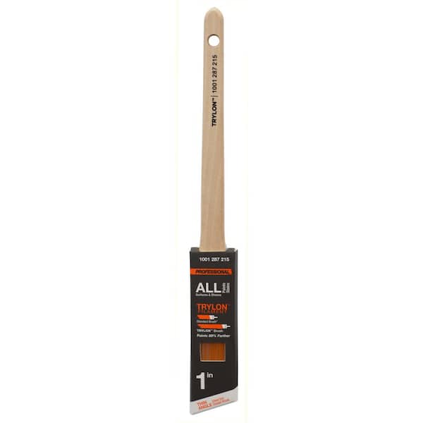 Premium 1 in. Polyester Trylon Thin Angled Sash Paint Brush HD 3610 N - The  Home Depot