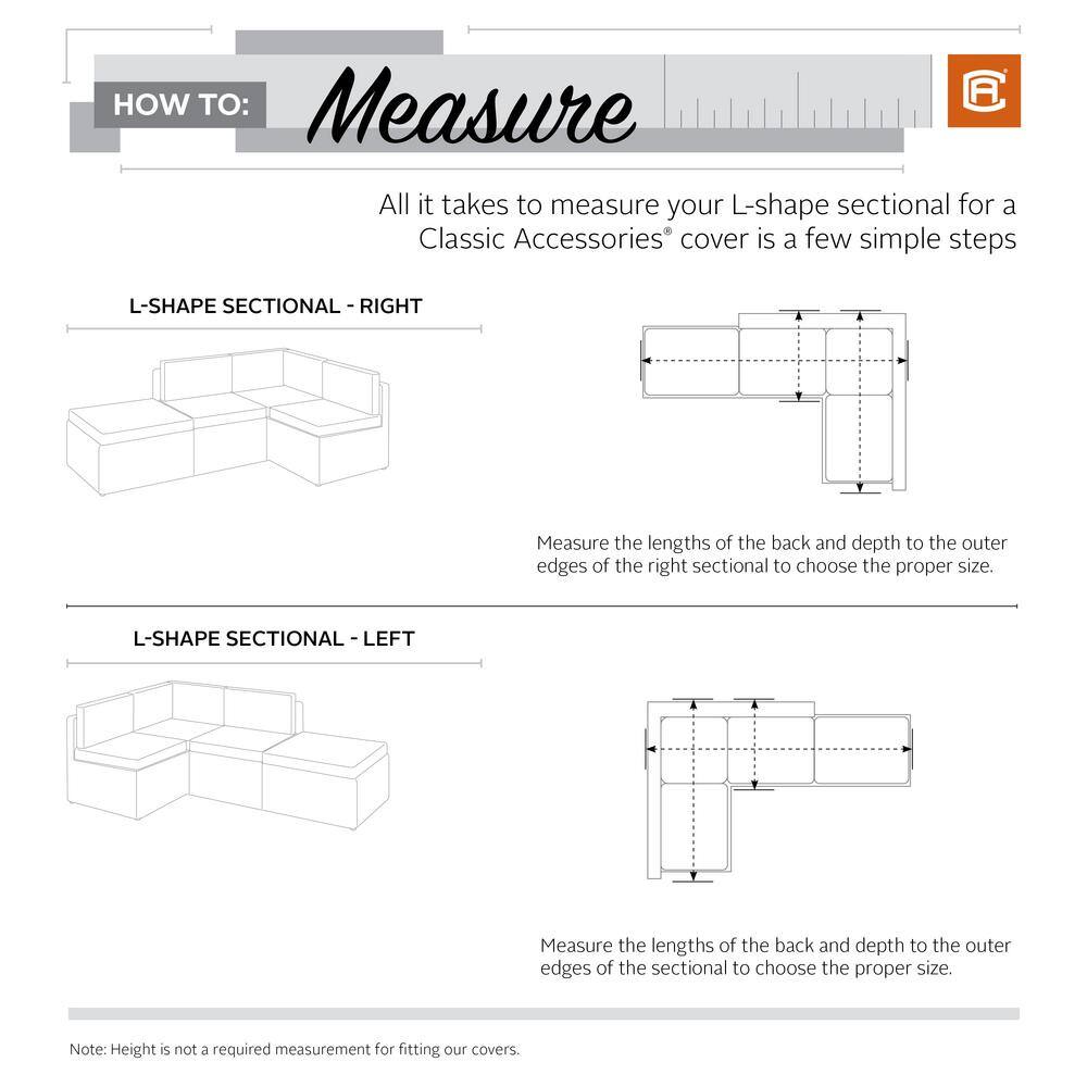 Tan and Brown Water-Resistant L-Shaped Sectional Cover