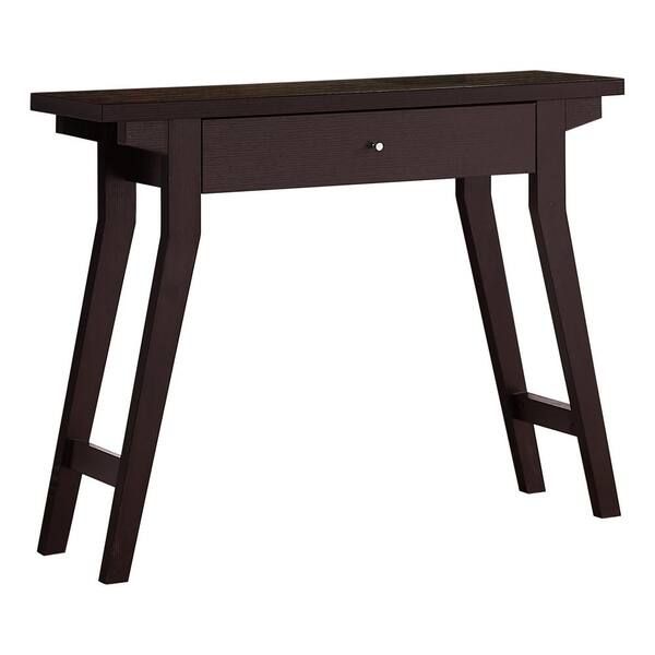 Unbranded 42 in. Espresso Standard Rectangle Console Table with Drawers