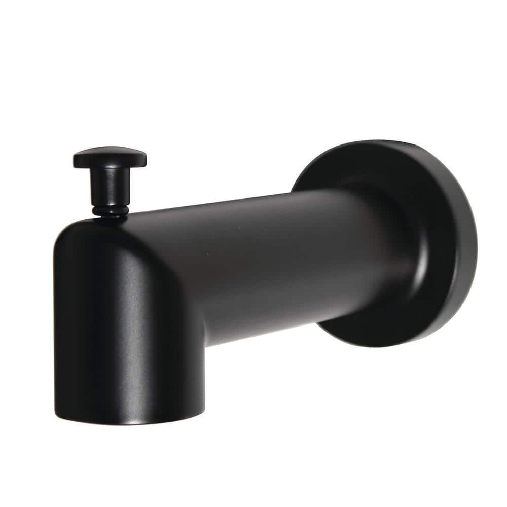 Matte Black Wall Mounted Tub Spout with Diverter