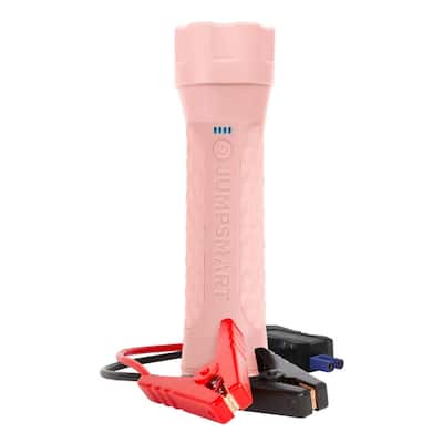 10-In-1 Portable 12-Volt Vehicle Jump Starter, Flashlight, Power Bank & More with 29600 mWh in Blush Pink