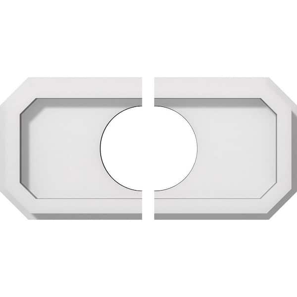 Ekena Millwork 10 in. x 5 in. x 1 in. Emerald Architectural Grade PVC Contemporary Ceiling Medallion (2-Piece)