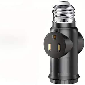 Light Socket Adapter, E26/E27 Heat-Resistant 2/3 Prong Light Socket Outlet Light Bulb Plug Adapter