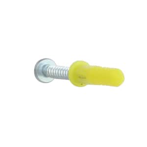 #4-6 x 7/8 in. Yellow Ribbed Plastic Anchor with Pan-Head Combo Drive Screw (50-Pieces)