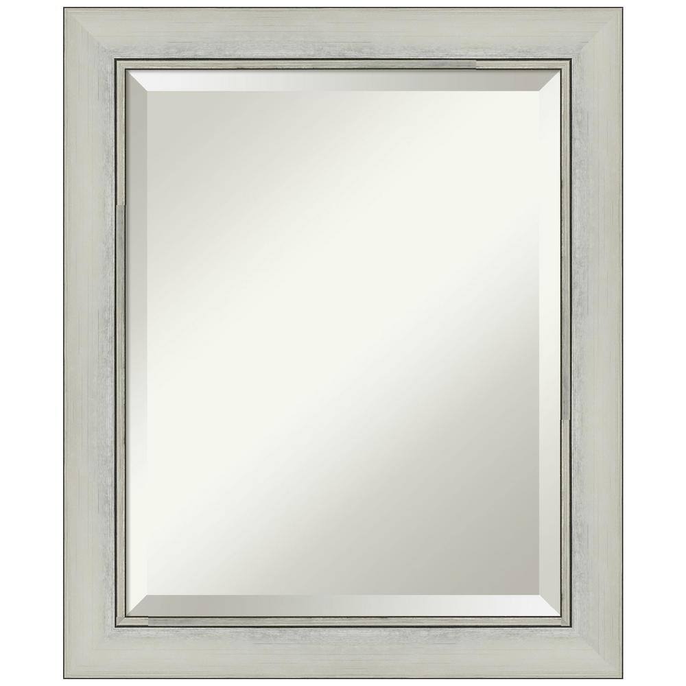 Flair Silver Patina Rectangular Wall Mirror with Beveled Glass