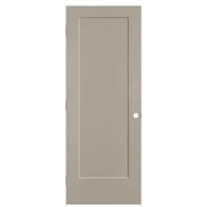 30 in. x 80 in. 1-Panel Lincoln Park Right-Hand Hollow Core Smoked Tan Molded Composite Single Prehung Interior Door