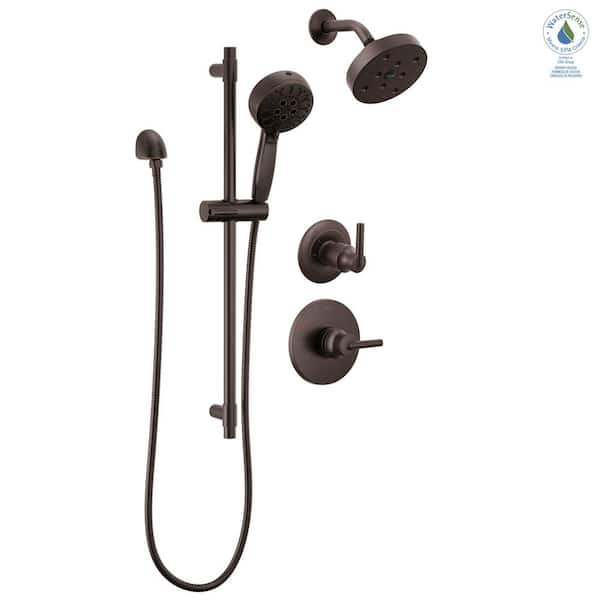 Delta Trinsic 2-Handle 8-Spray Shower Faucet 1.75 GPM with Hand