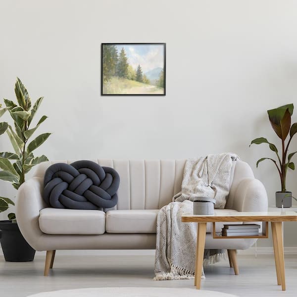 Meadow Of Green Landscape by Petal Prints Design Black Framed Nature Giclee Art Print 16 in. x 20 in.