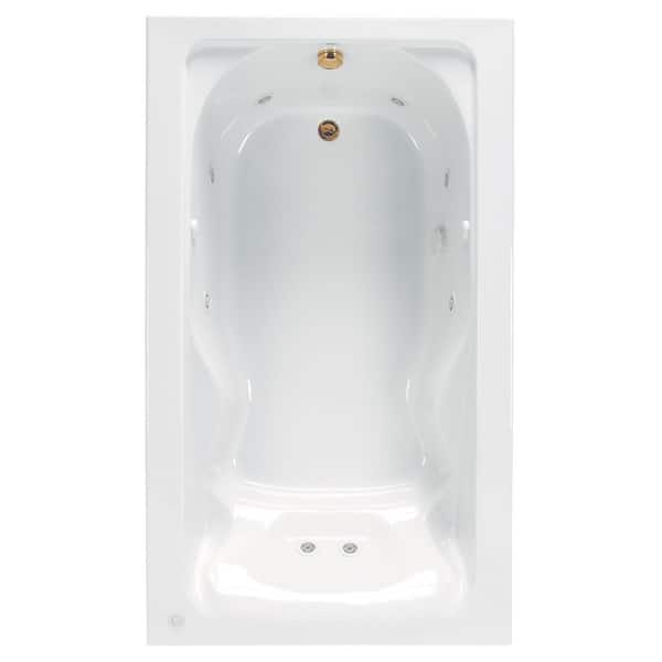 Cadet EverClean 72 in. x 42 in. Rectangular Whirlpool Bathtub with Reversible Drain in White