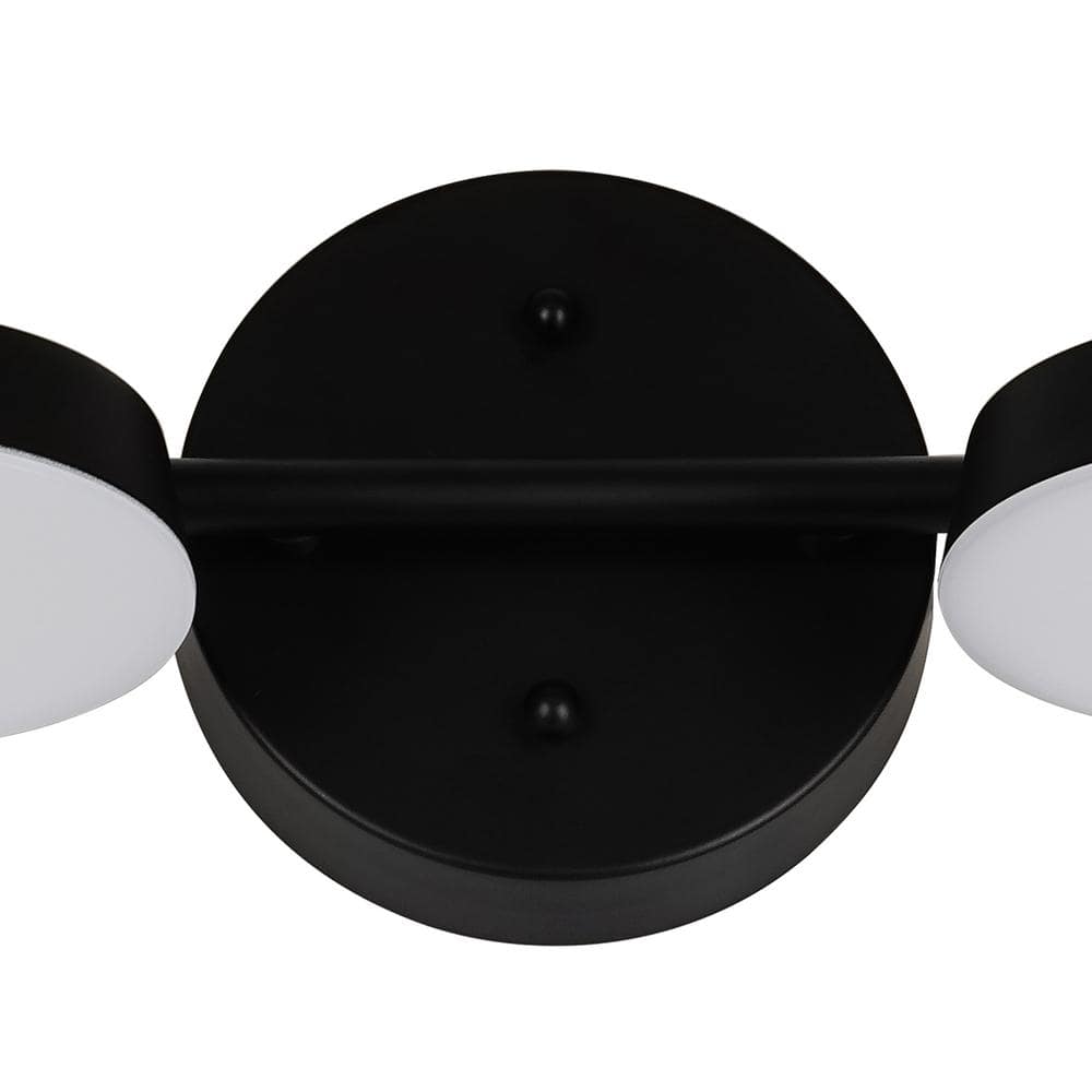 2 ft. Black LED Track Lighting Kit with White Shades