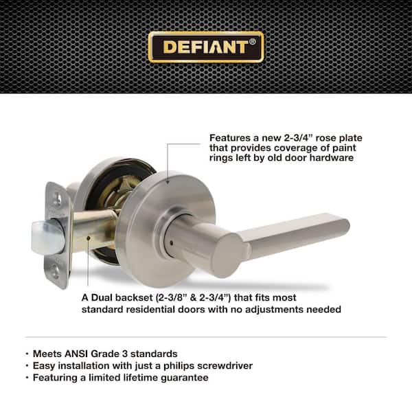 Defiant Tonebridge Satin Nickel Hall/Closet Door Handle with Round